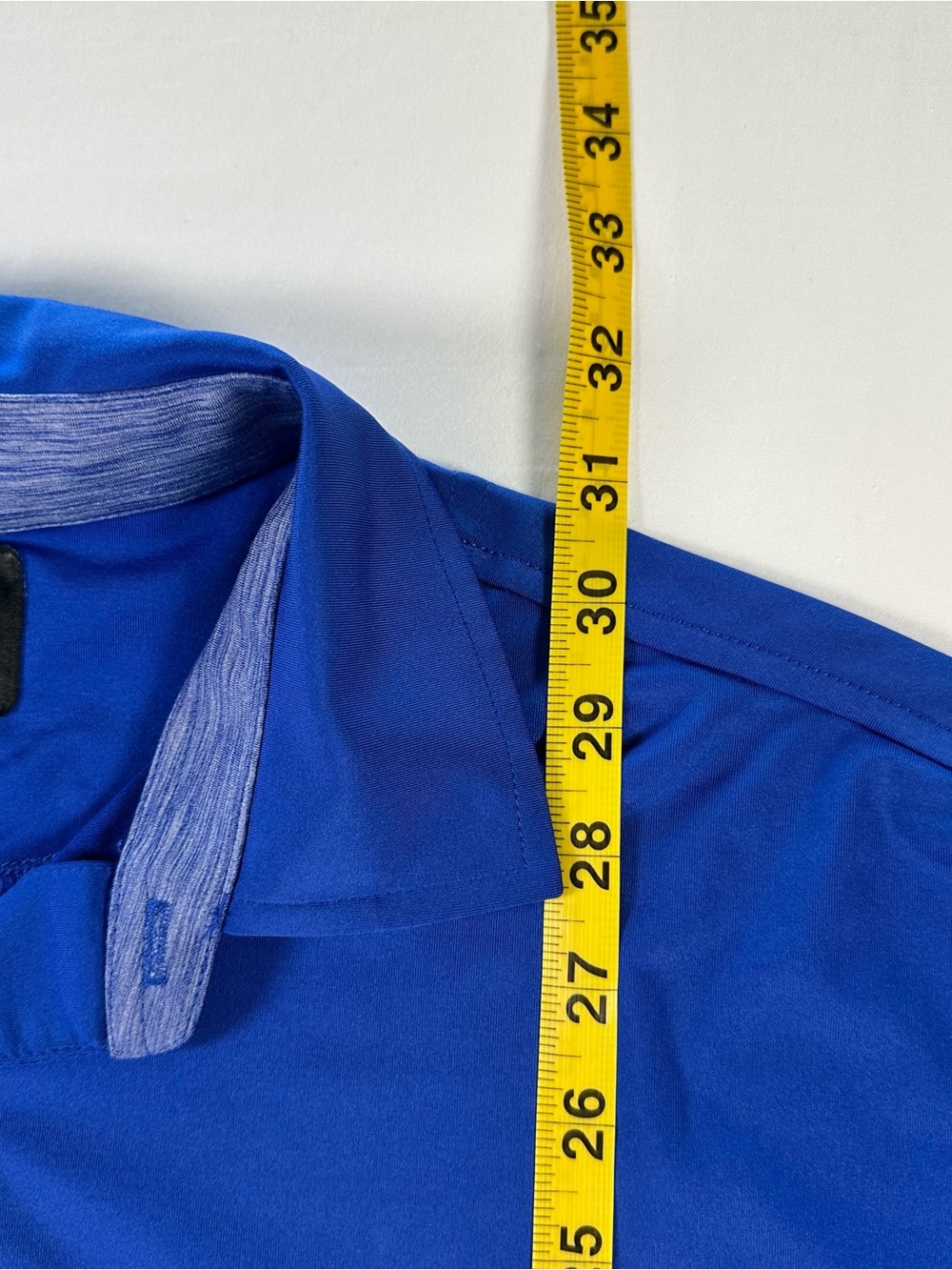 FootJoy Presidents Cup Golf Polo Shirt Mens M Blue Neon Yellow Performance - Picture 8 of 10